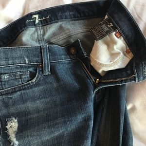 7 For All Mankind, Distressed Bootcut in NY Dark
